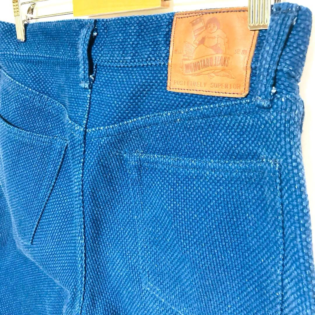 桃太郎ジーンズ W32 刺し子ナローテーラードパンツ M〜L相当 日本製