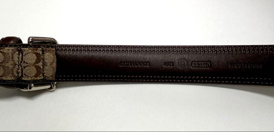 COACH コーチ■大型犬／首輪■シグネチャー：ブラウン茶色　犬用 サイズ：XL