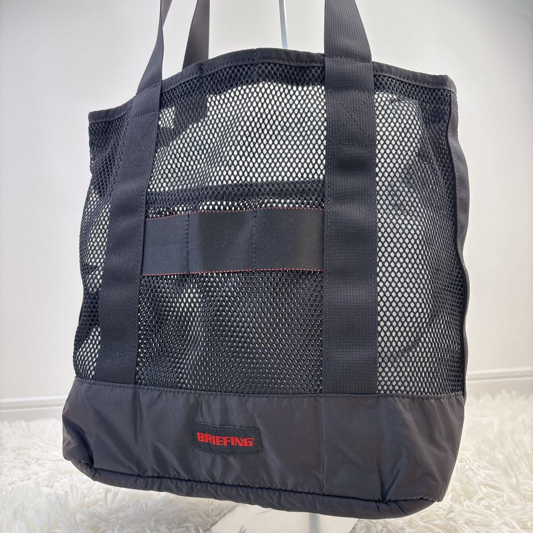 未使用級✨ブリーフィング メッシュトート 黒 ナイロン 大容量 肩掛け通勤