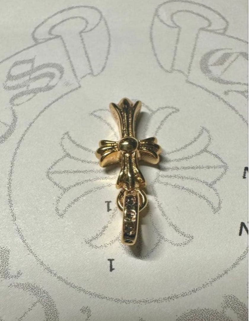 は*る様 クロムハーツ　クロスベビーファット　チャーム22K天然パヴェ インボイ