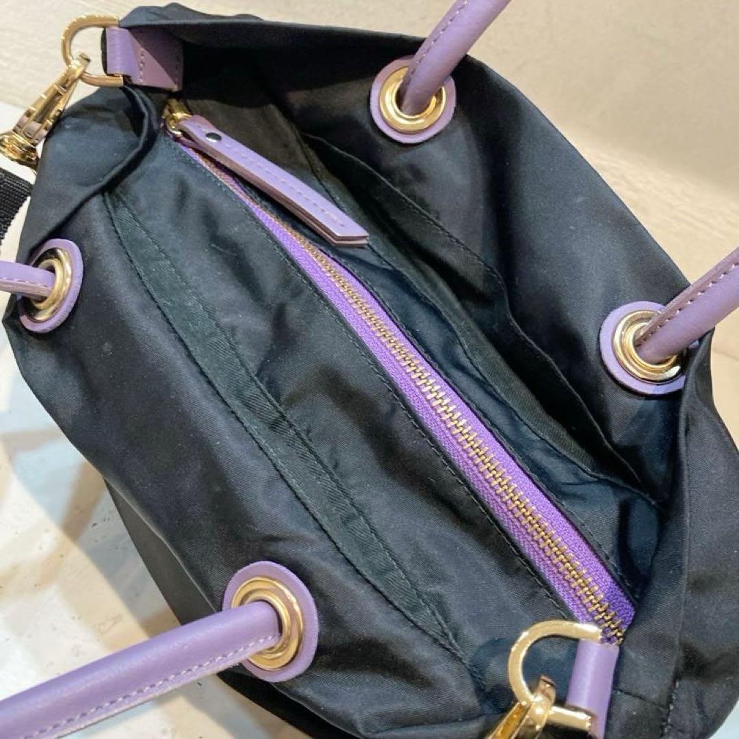 【美品】VIOLAd’ORO BIANCA トートバッグ S 2WAY 黒