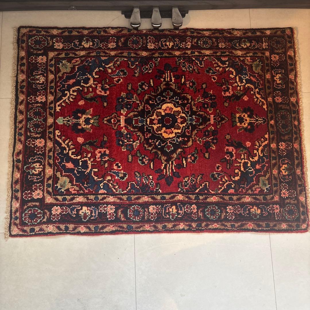 手織りラグ 100x72cm