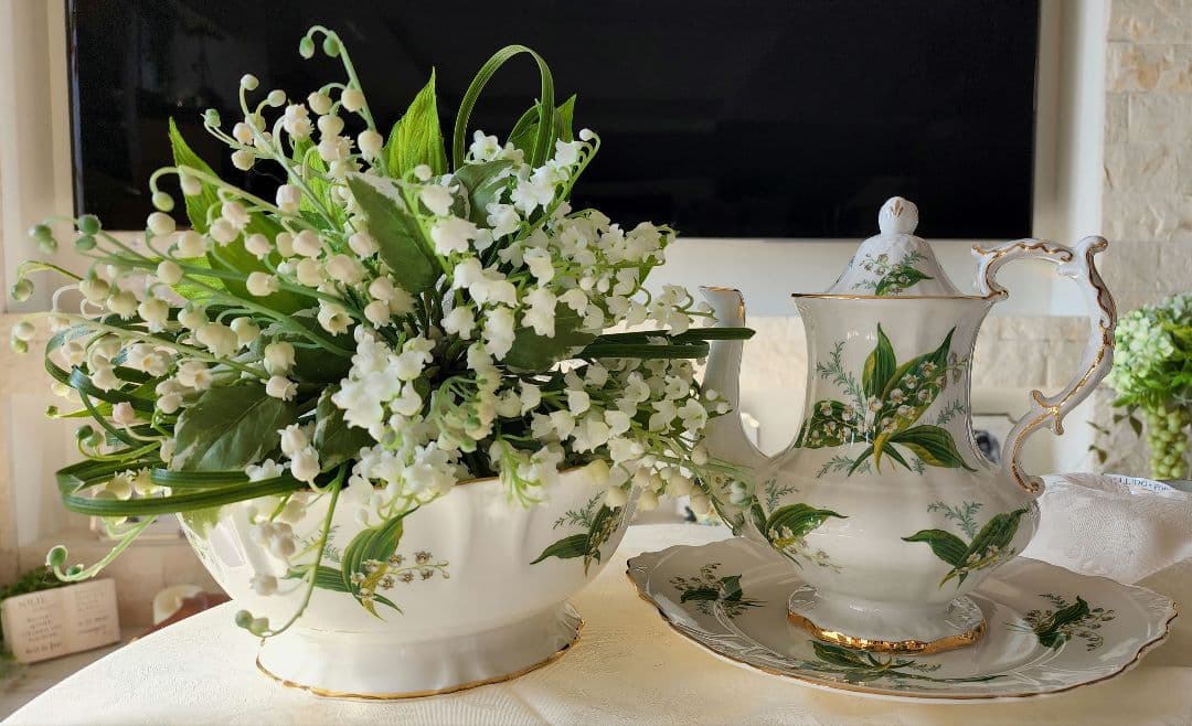 超希少 ハマースレイ すずらん 特大ボウル 盛り皿 ビンテージ アンティーク