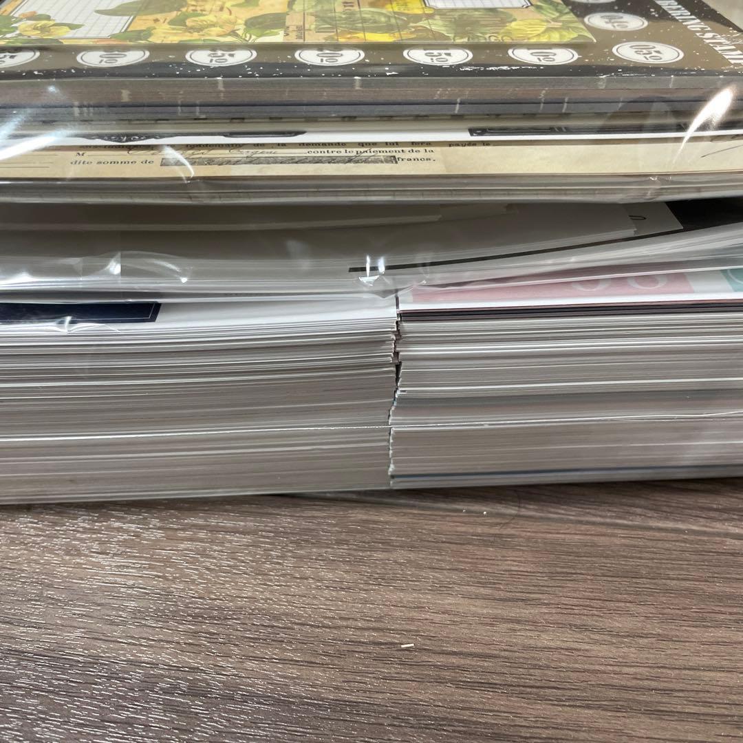 海外 国内 デザインペーパー 素材 メモ スタンプ 大量 まとめ売り セット♡