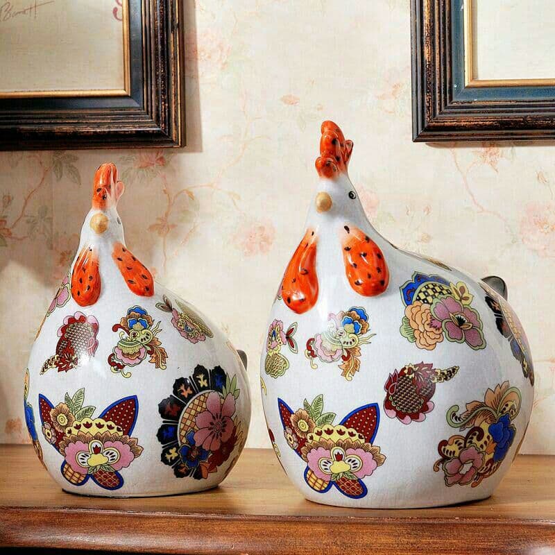 アメリカ式の招き猫陶磁器吉祥富貴鶏応接間の玄光装飾工芸品の置物