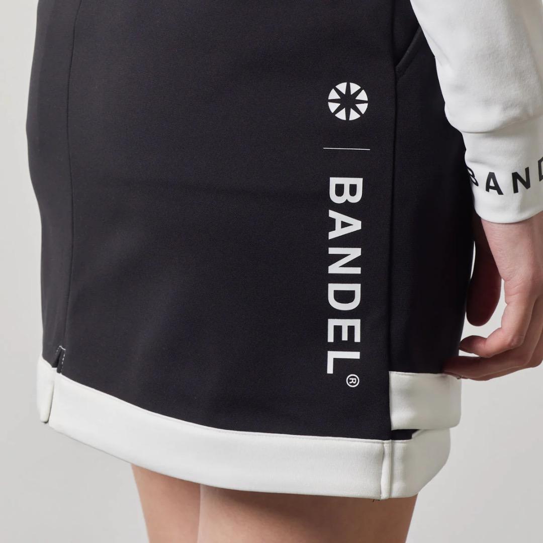 BANDL PIPING HEM SKIRT 黒/白