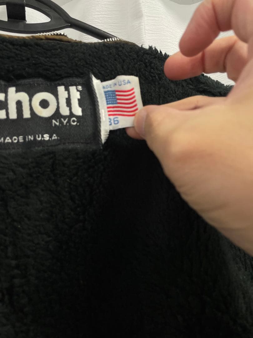 Schott641 シングルライダースジャケット 36 ボアライナー c07