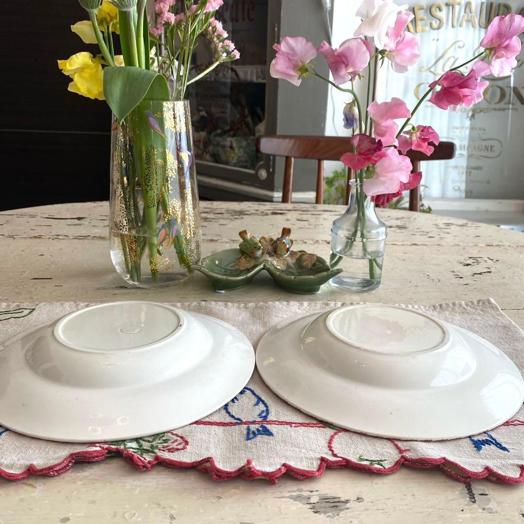 ロンウィLONGWY 深皿プレート　フランスアンティーク　アンティークプレート