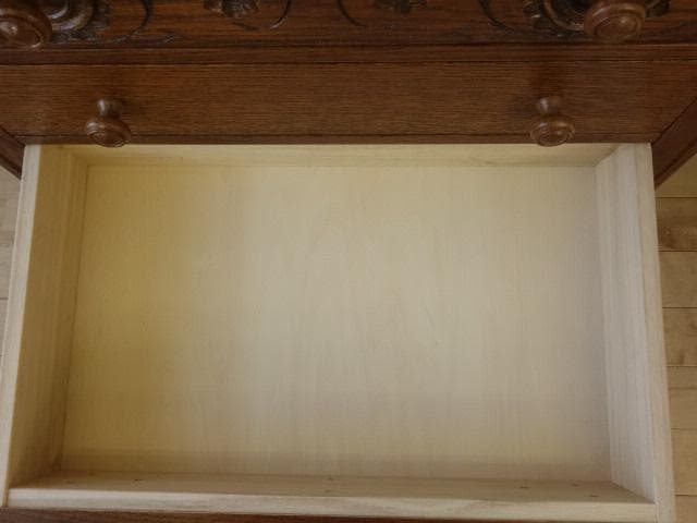 勇峰工芸（新）　雅　花柄チェスト　ナラ材家具　北海道手作り家具