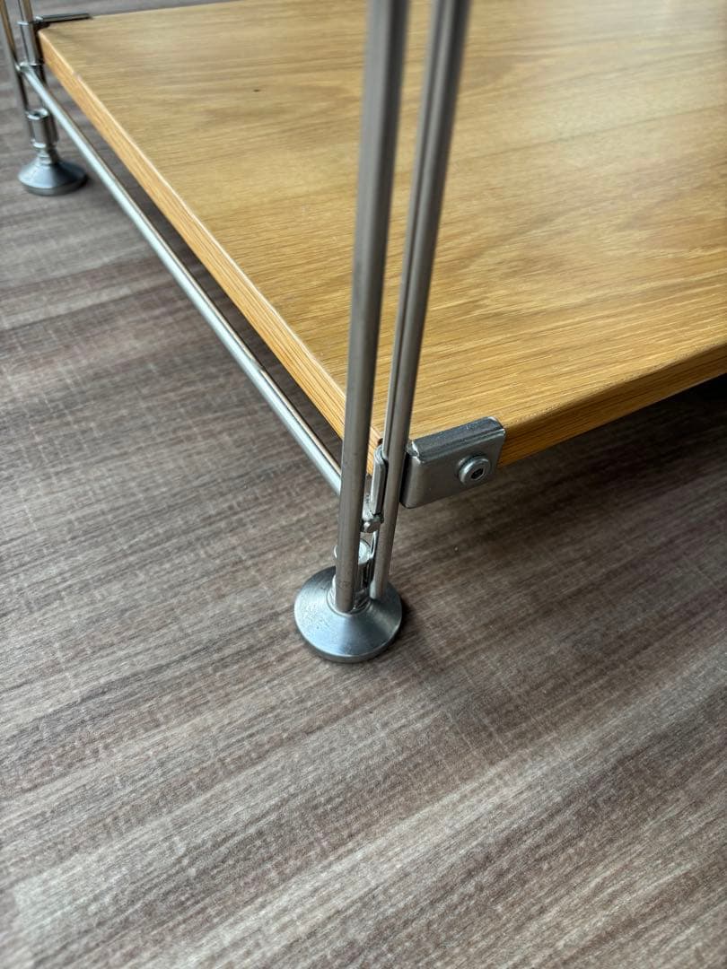 ステンレスユニットシェルフ オーク材棚セット 中 MUJI 無印良品