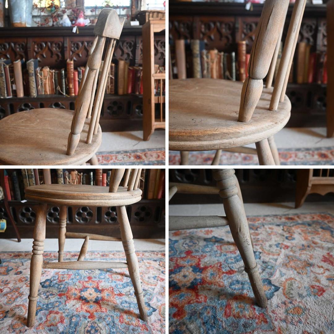 L3705-1-2 英国アンティーク アイベックスチェア キッチンチェア 剝離