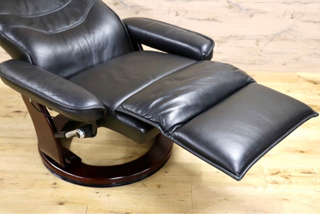 GMIH203○新城家具 カペラ パーソナルチェア リクライニングチェア ブラ