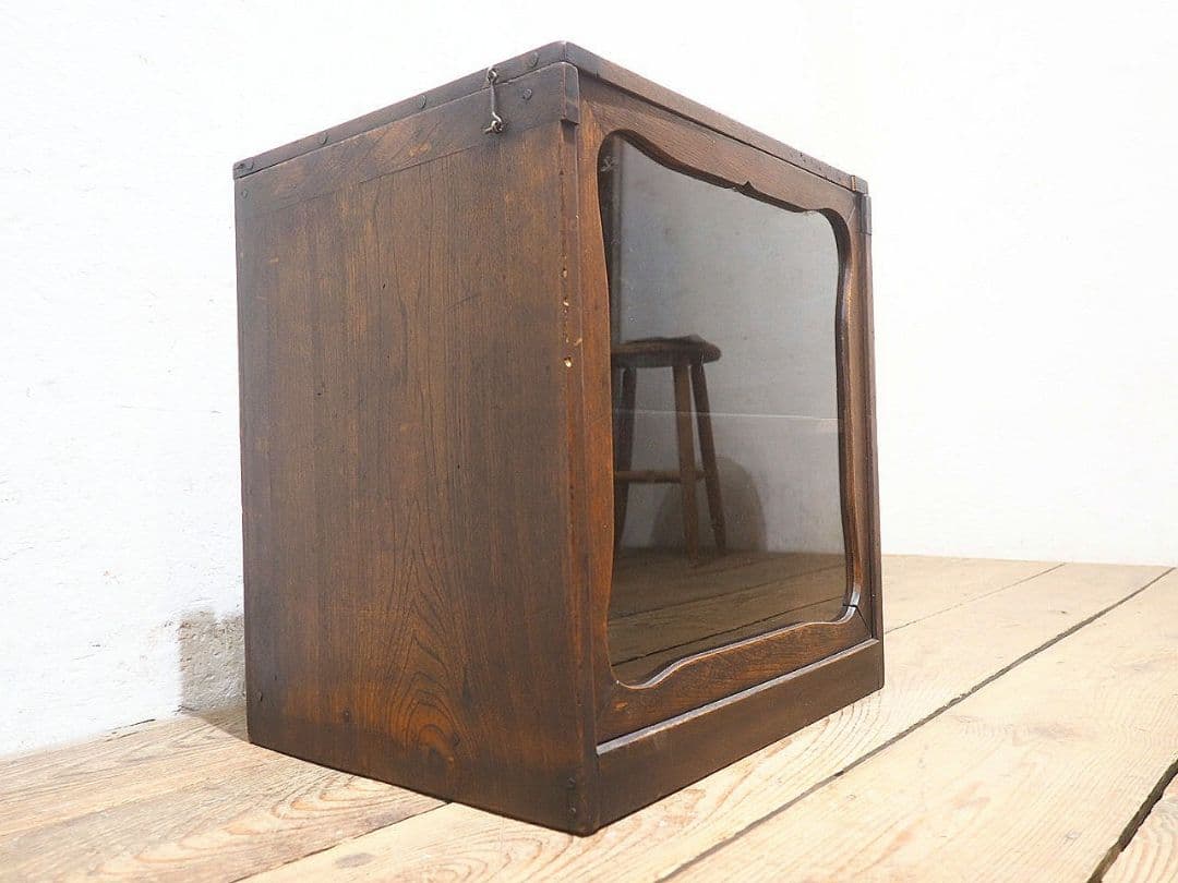 1397 アンティーク　ケンドン式　ガラスケース　飾り棚　収納棚　レトロ　古家具
