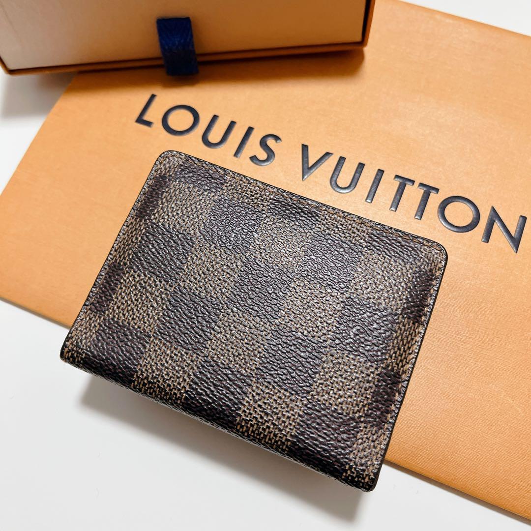 美品 ルイヴィトン ダミエ エベヌ ラドロー ケース カードケース 茶色