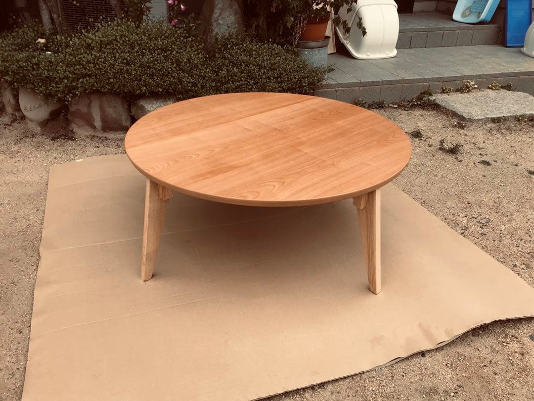 ちゃぶ台サクラ90丸折りたたみ脚日本製