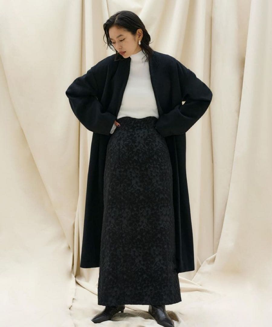 【美品】SIWEM SUPER FINE WOOL KIMONO COAT
