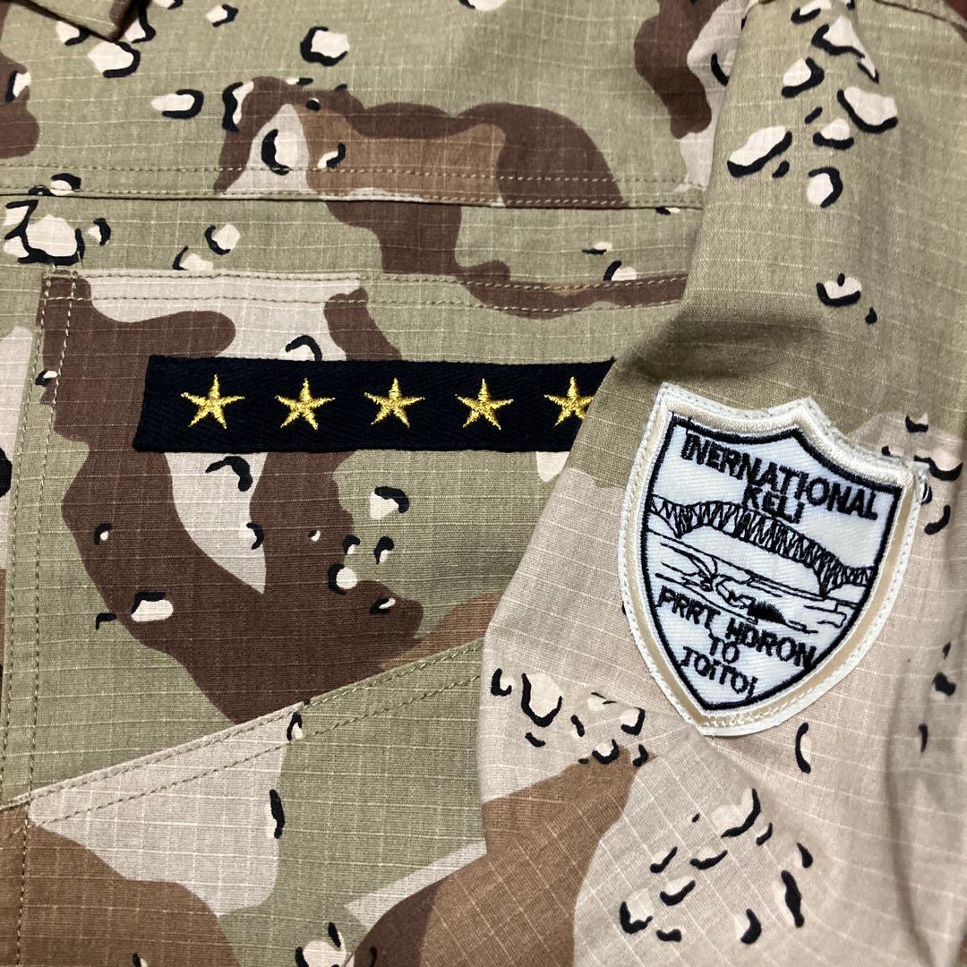 新品ニコアンド[人気スタッフプロデュース企画]ワッペンシャツジャケット