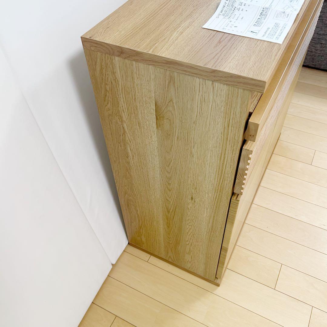 Meuble モーブル　ノーク NOOKサイドボード 幅80 ルーバー引き出し