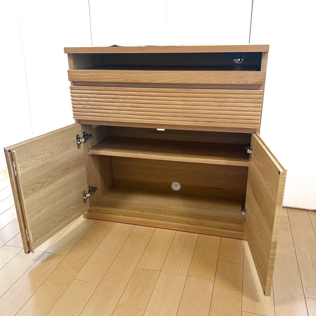 Meuble モーブル　ノーク NOOKサイドボード 幅80 ルーバー引き出し