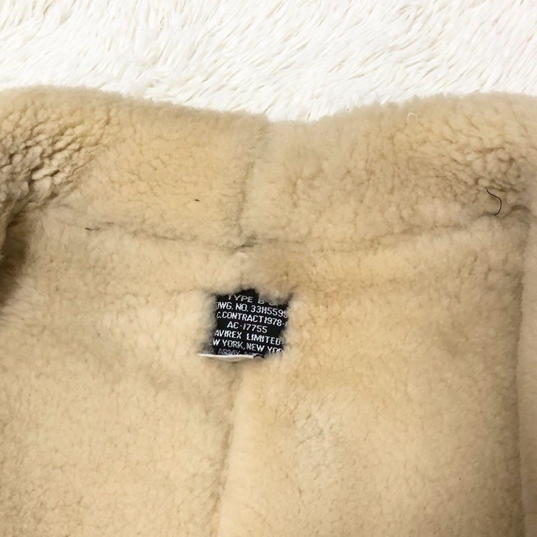 美品◎XXL/42サイズ◎AVIREX B-3 ムートンジャケット 米国製
