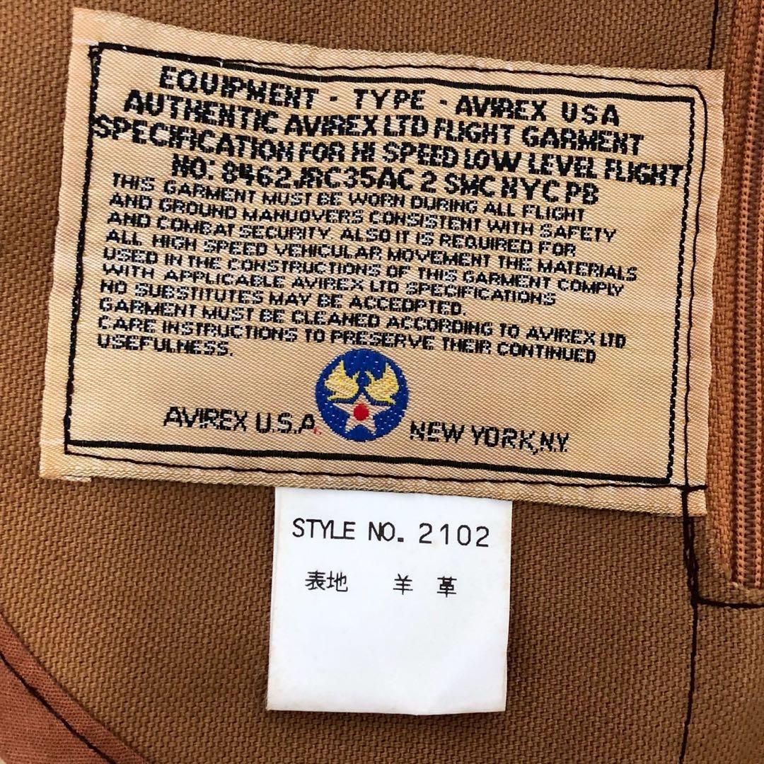 美品◎XXL/42サイズ◎AVIREX B-3 ムートンジャケット 米国製