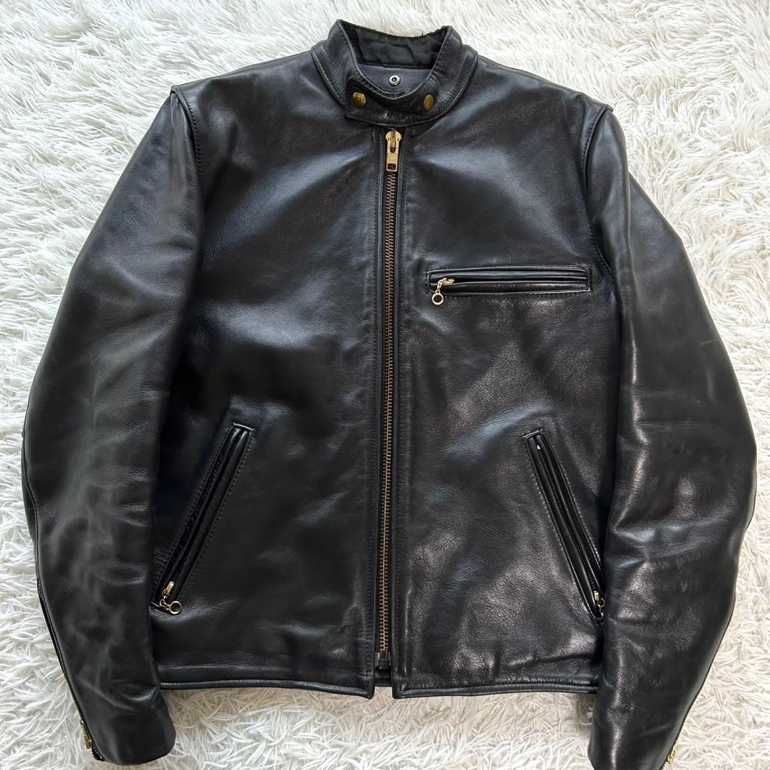 希少Lサイズ！VANSON バンソン　シングル　ライダースジャケット　L