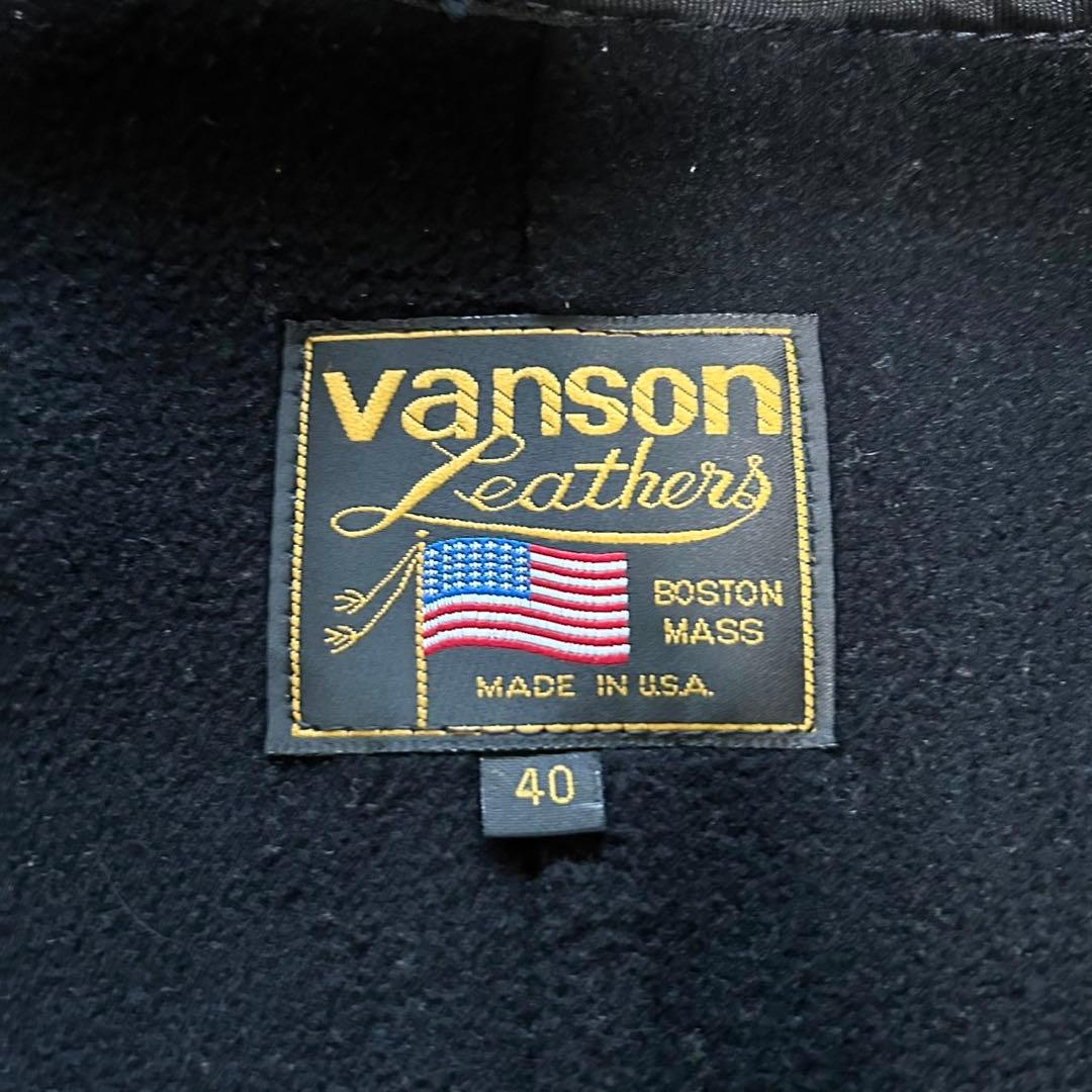 希少Lサイズ！VANSON バンソン　シングル　ライダースジャケット　L