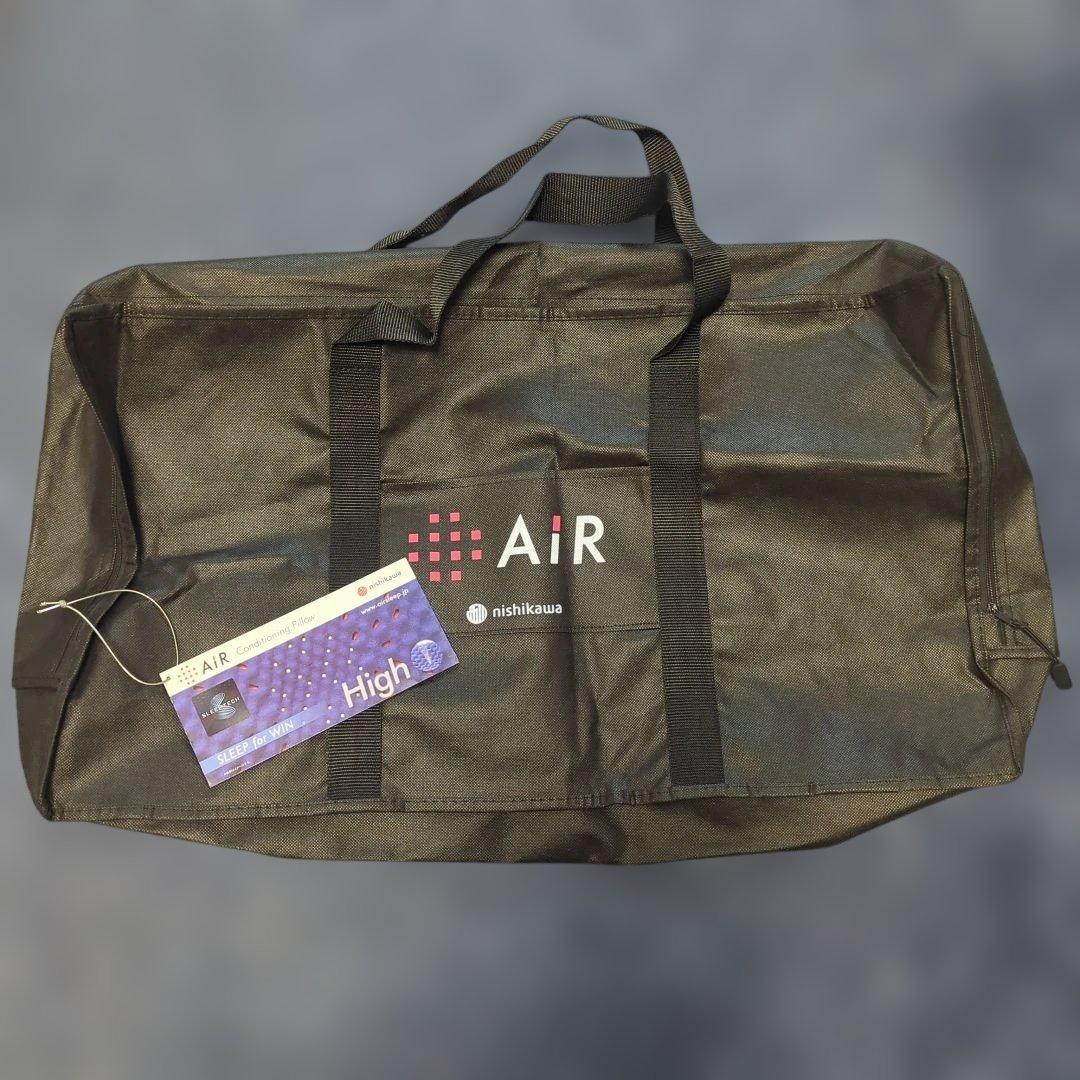 西川　エアー3D　ピロー/High　ブルー　専用ケース+カタログ　新品未使用品