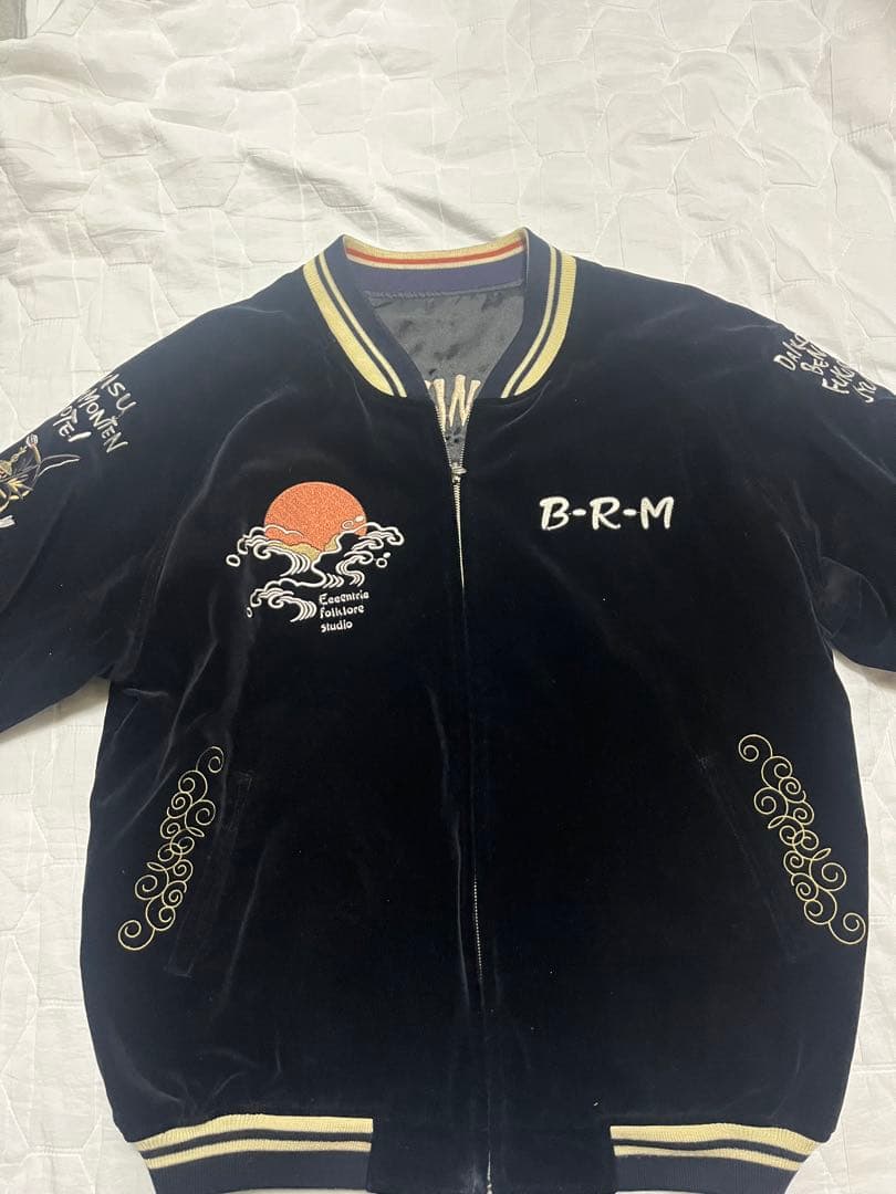 スカジャン ベロア　爆裂爛漫娘　七福神　リバーシブル