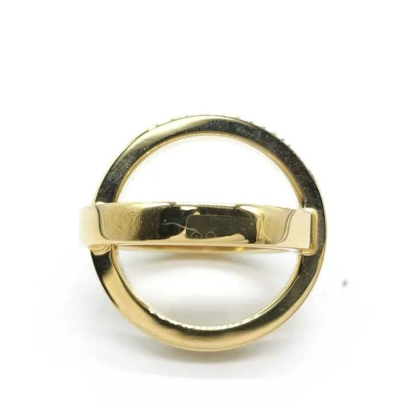 HERMESエルメススカーフリング　コスモス　ゴールド金アクセサリー美品D111