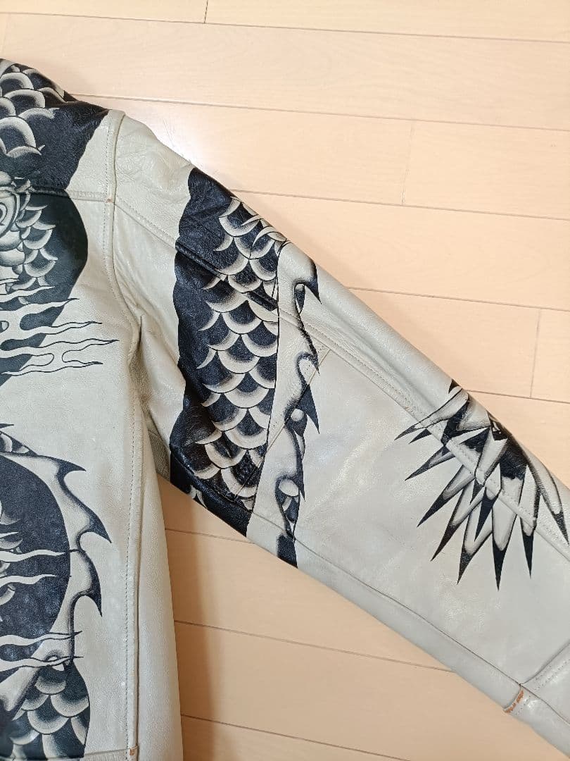 ラ*読様 アビレックス 松本人志 レザー ペイント ドラゴン スネーク AVIR