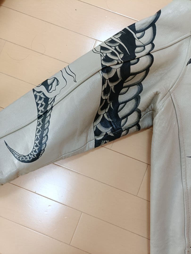 ラ*読様 アビレックス 松本人志 レザー ペイント ドラゴン スネーク AVIR