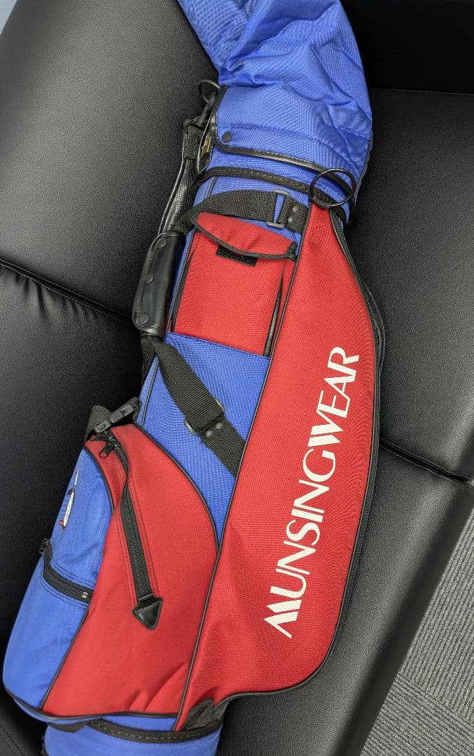 MUSINGWEAR マンシングウェア ゴルフバッグ 青/赤