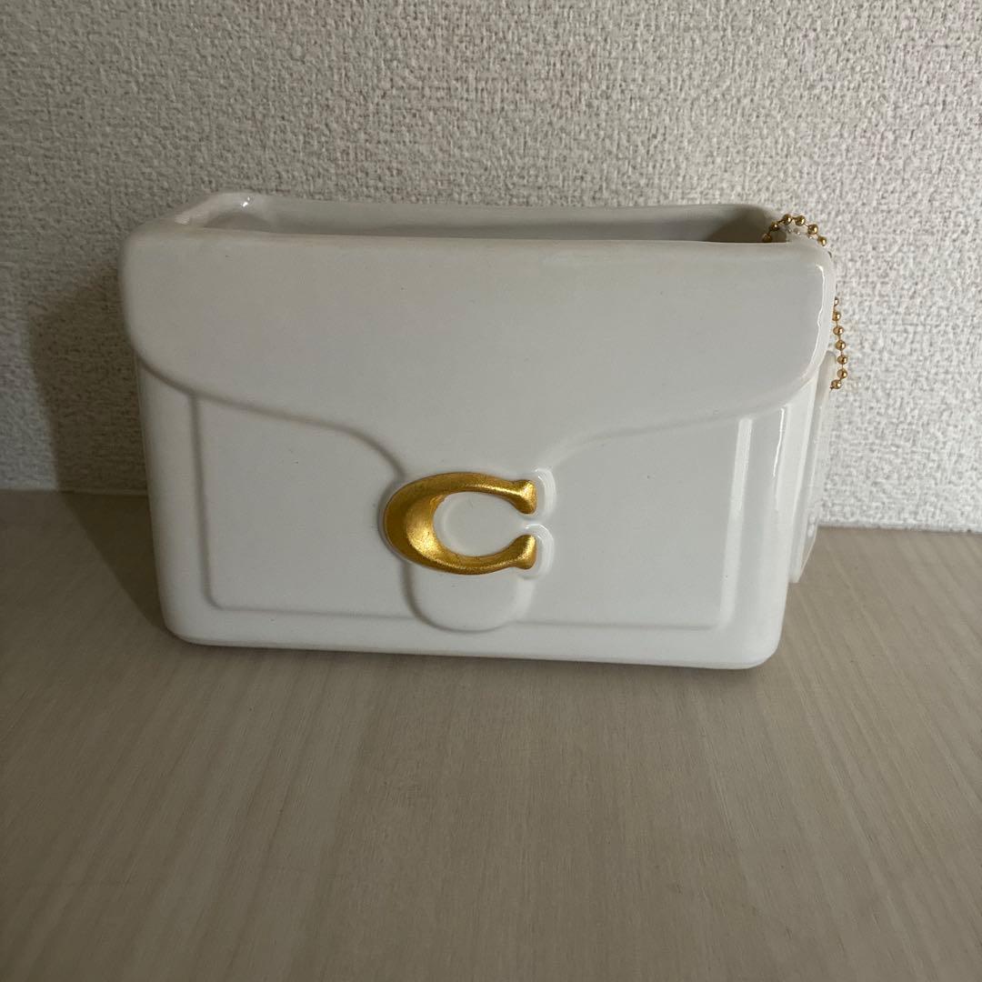 COACH コーチ　九谷焼・金沢箔　Tabbyケース 花瓶 ペン立て　陶器