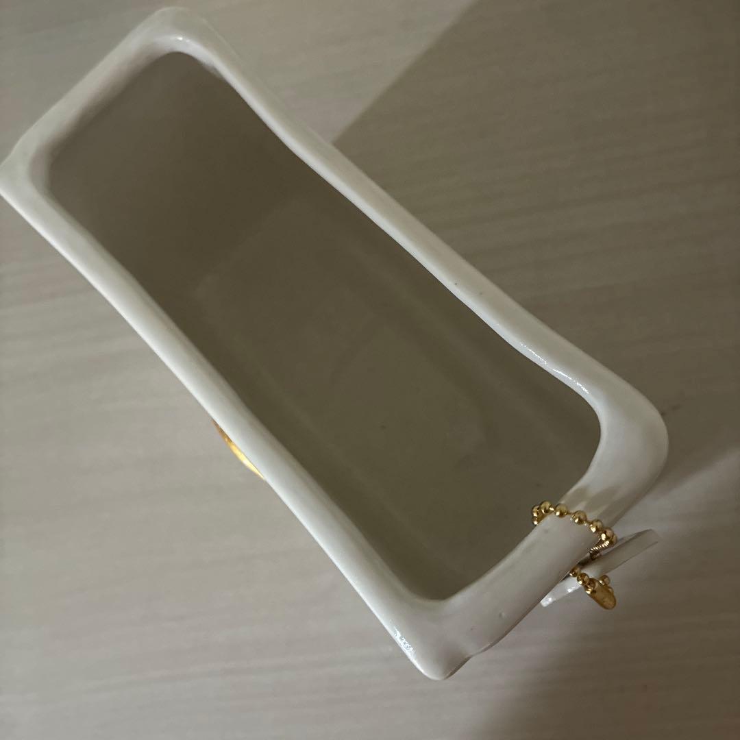 COACH コーチ　九谷焼・金沢箔　Tabbyケース 花瓶 ペン立て　陶器