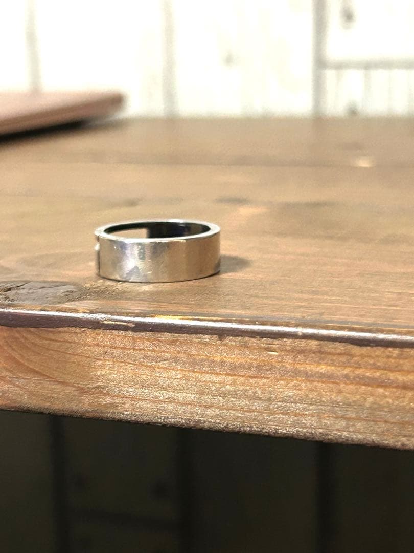 【GUCCI】シルバー925 ストライプライン ワイドリング24号