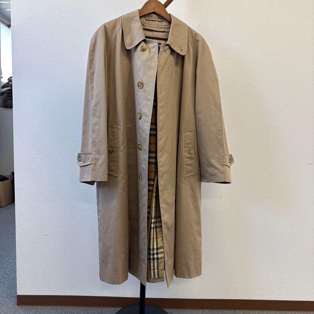 美品　バーバリー　ステンカラーコート　ベージュ