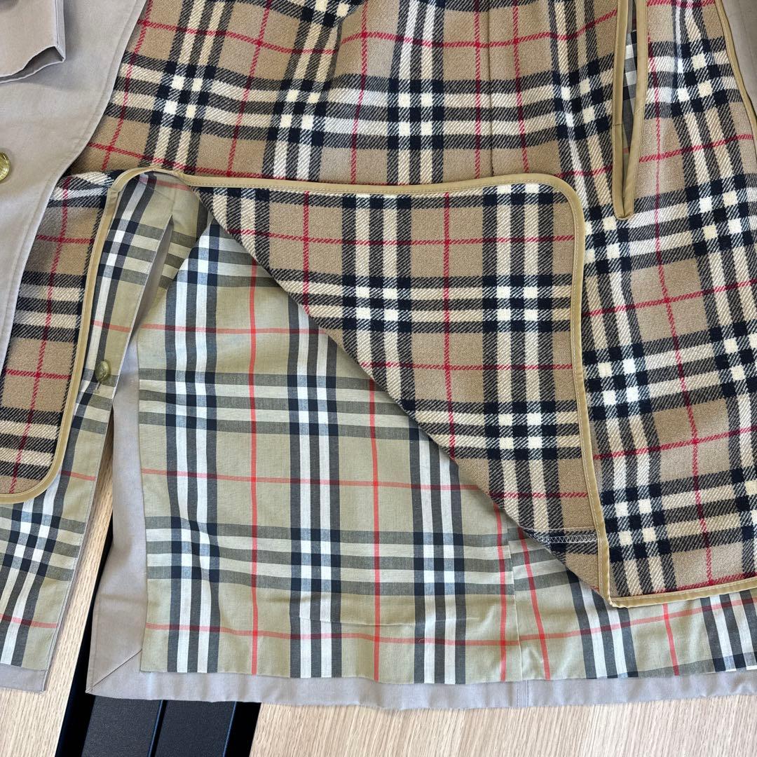 美品　バーバリー　ステンカラーコート　ベージュ