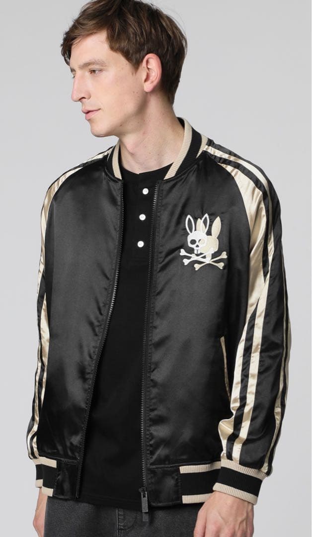 最終値下げ　SKOOKUM × PsychoBunny バニーロゴ スカジャン