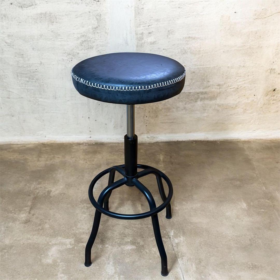 昇降式 カウンターチェア バーチェア 360度回転 ヴィンテージ