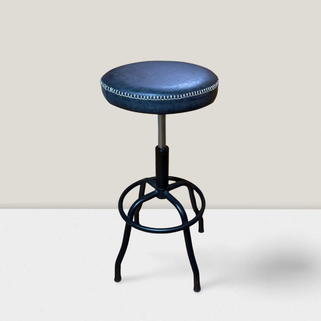 昇降式 カウンターチェア バーチェア 360度回転 ヴィンテージ