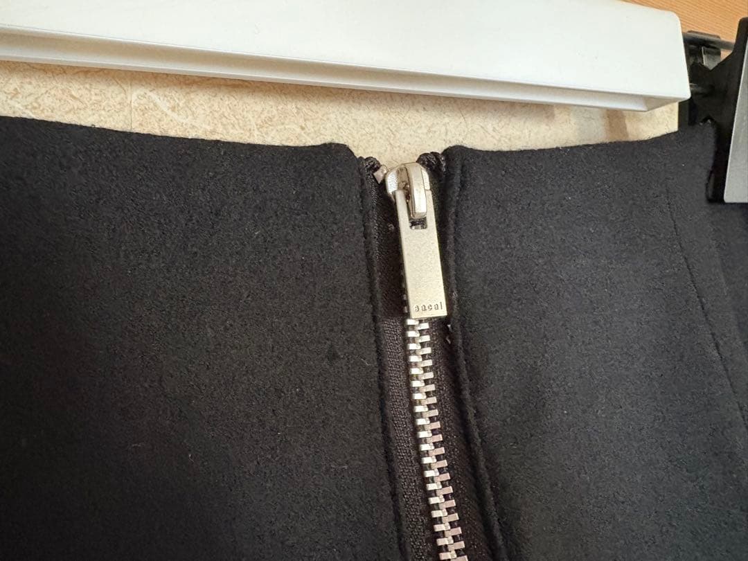 新品未使用Sacai 23AW Wool Melton Skirt 黒 サイズ1