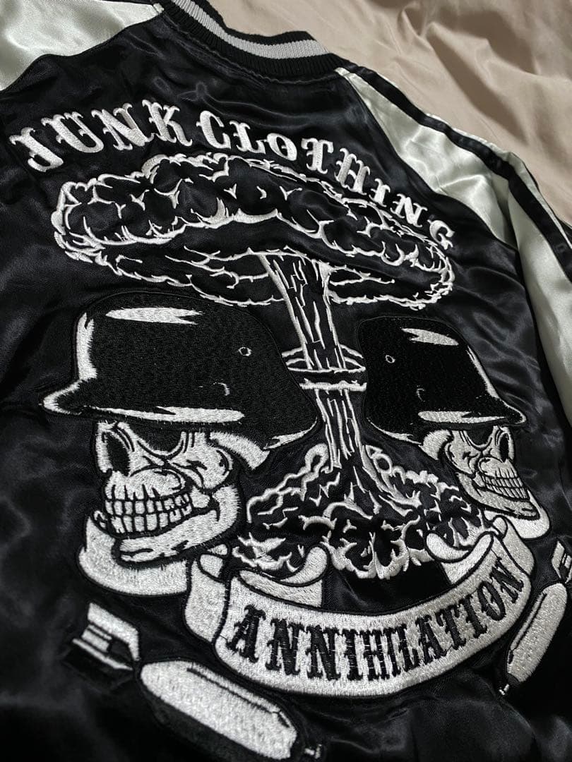 JUNKY'S スカジャン 限定 スカル ２面用　レーヨン unisex