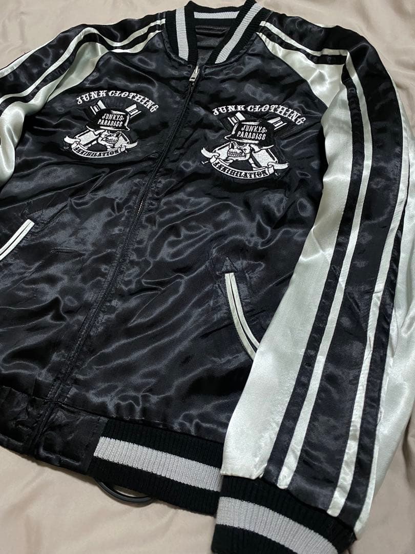 JUNKY'S スカジャン 限定 スカル ２面用　レーヨン unisex