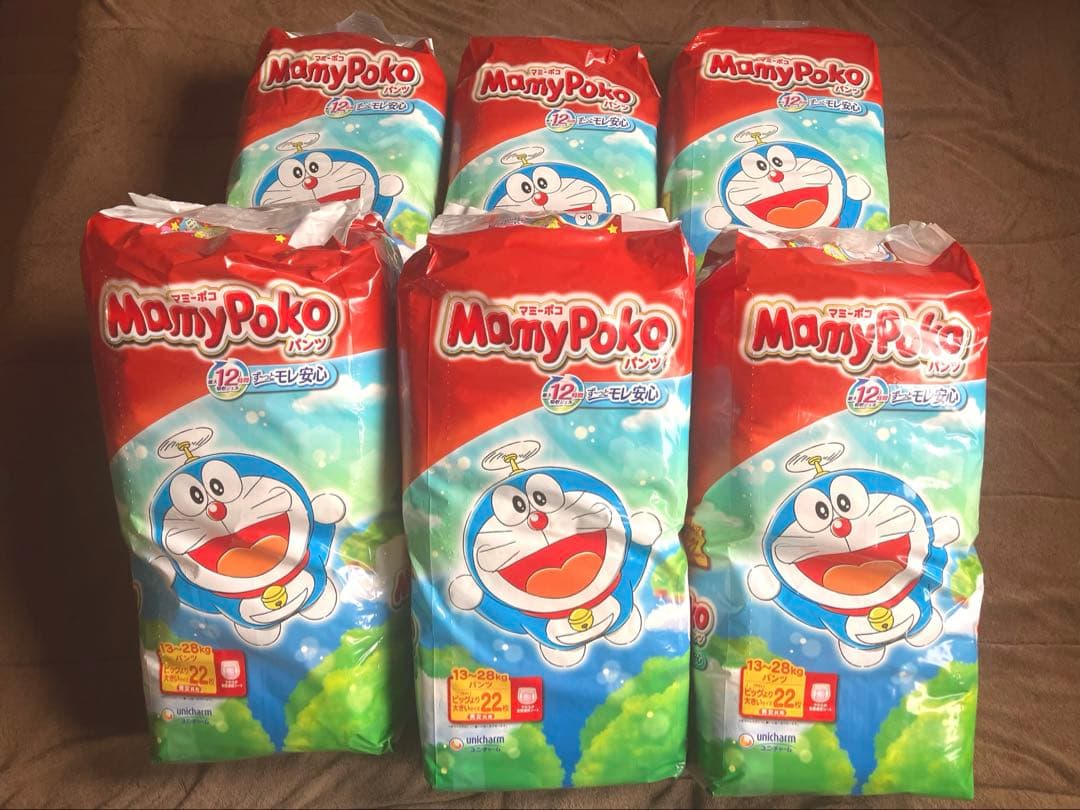 マミーポコパンツ　ビッグより大きい　紙おむつ　ドラえもん　6パック　パンツタイプ