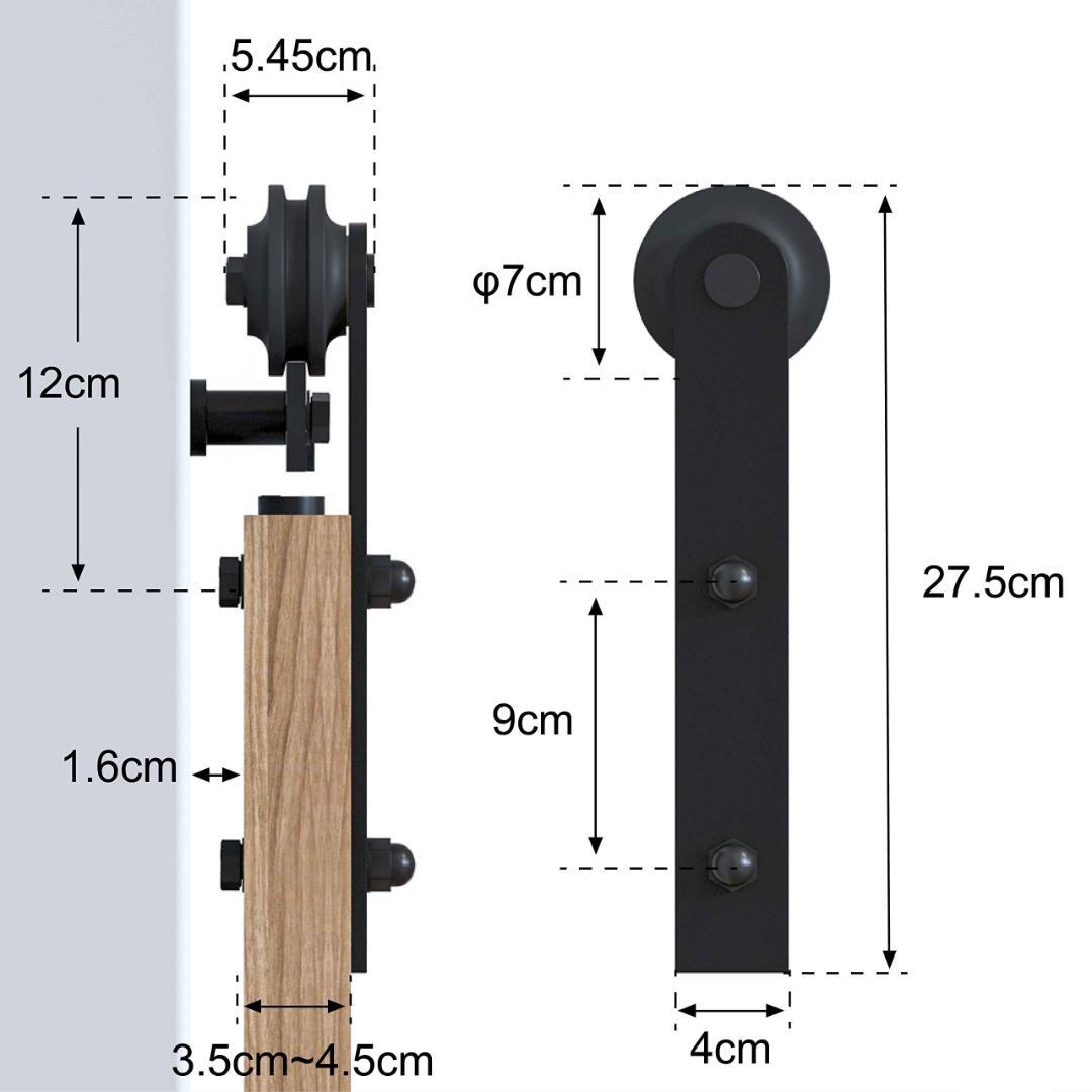 ＤＩＹ 122ｍ 吊り引き戸レール 4 FT バーンドア金具 引き扉