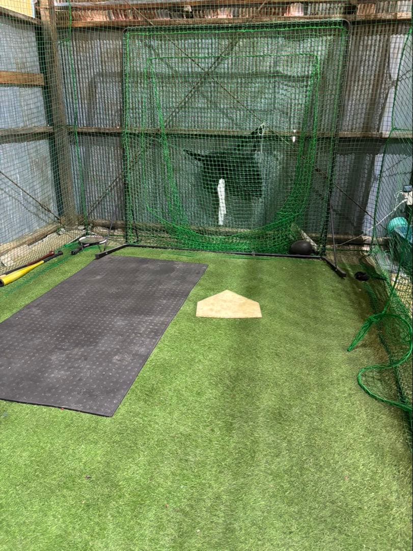 本格　とりかご　バッティングゲージ　硬式　練習　室内練習場　ネット　人工芝　打撃