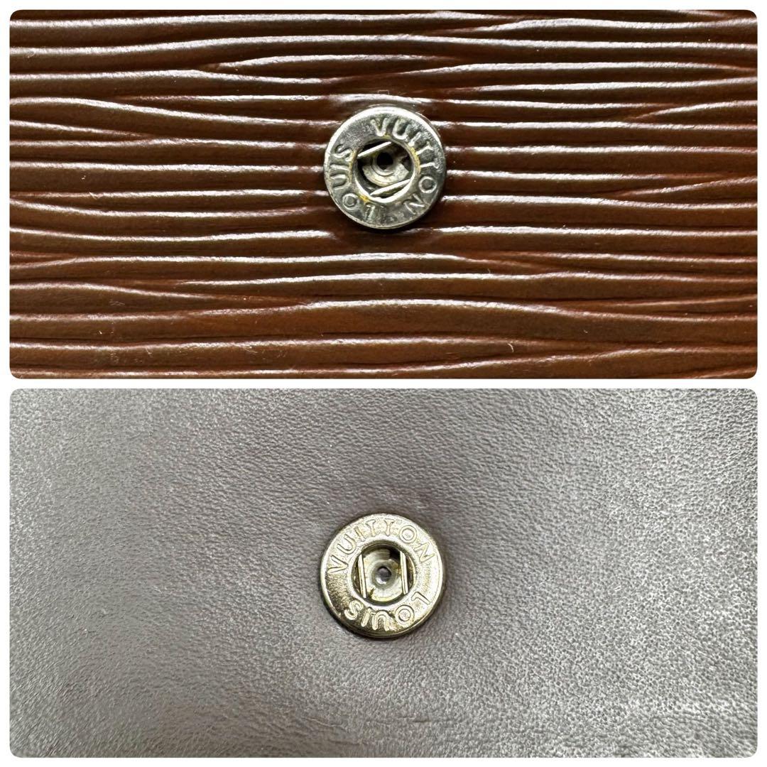 S級極美品✨LOUIS VUITTON エピ トレゾール ブラウン 三つ折り