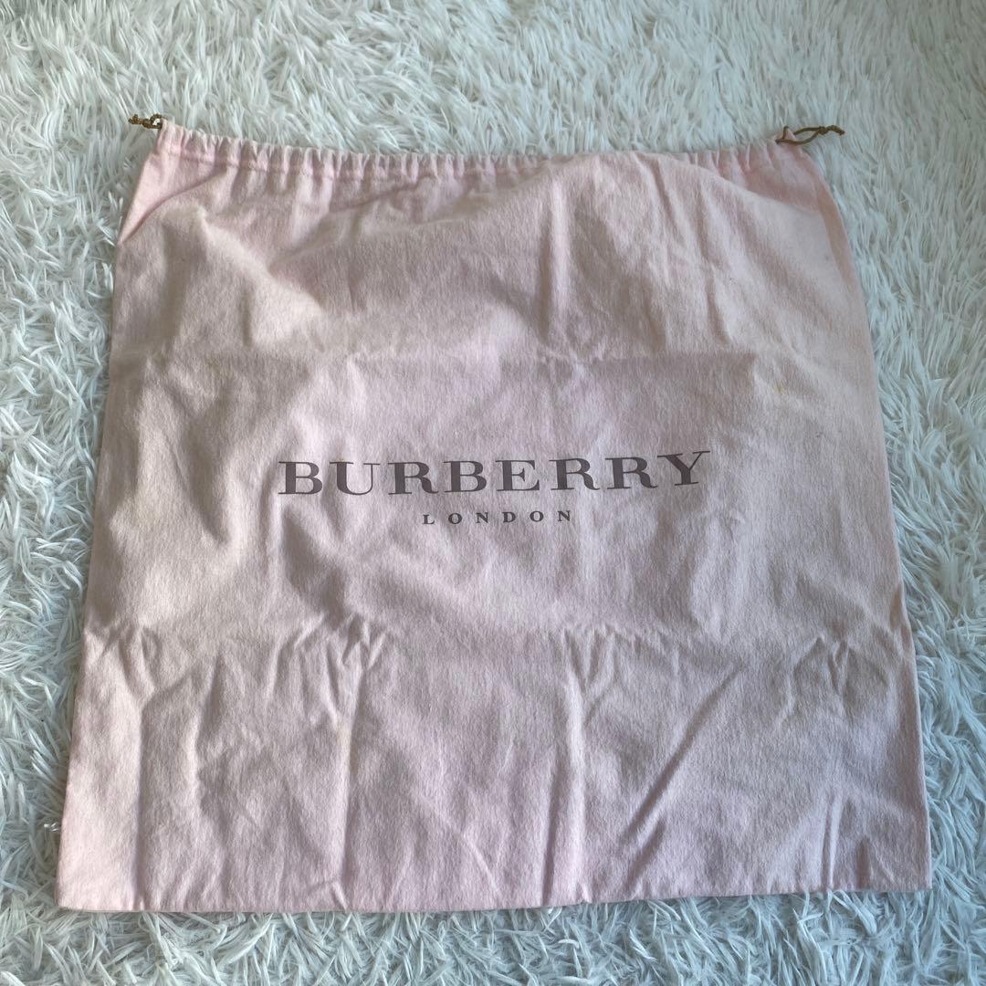 バーバリーロンドン　ピンクベージュ　トートバッグ　ノバチェック　保存袋付き