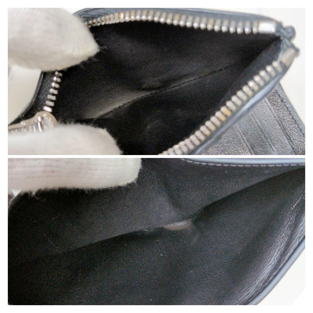 ロエベ バーティカルウォレット 三つ折り財布 アナグラム ブラック 黒 箱付き